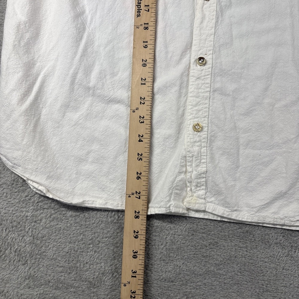 Puerto Rico Save The Rain Forest Cream 100% Cotton‎ Button Up Size Medium - Picture 7 of 10